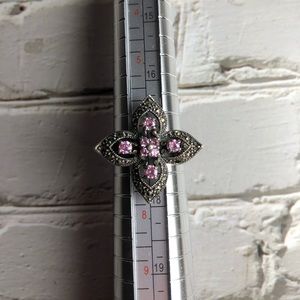 Light Pink and Marcasite Ring